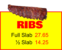 RIBS Full Slab ½ Slab 27.65 14.25
